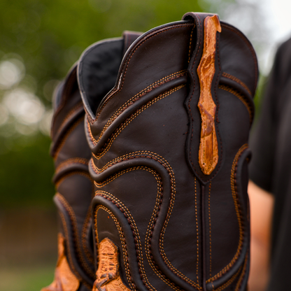 Artisan Rustic Matte Piraroucu Boots - Chisel Toe