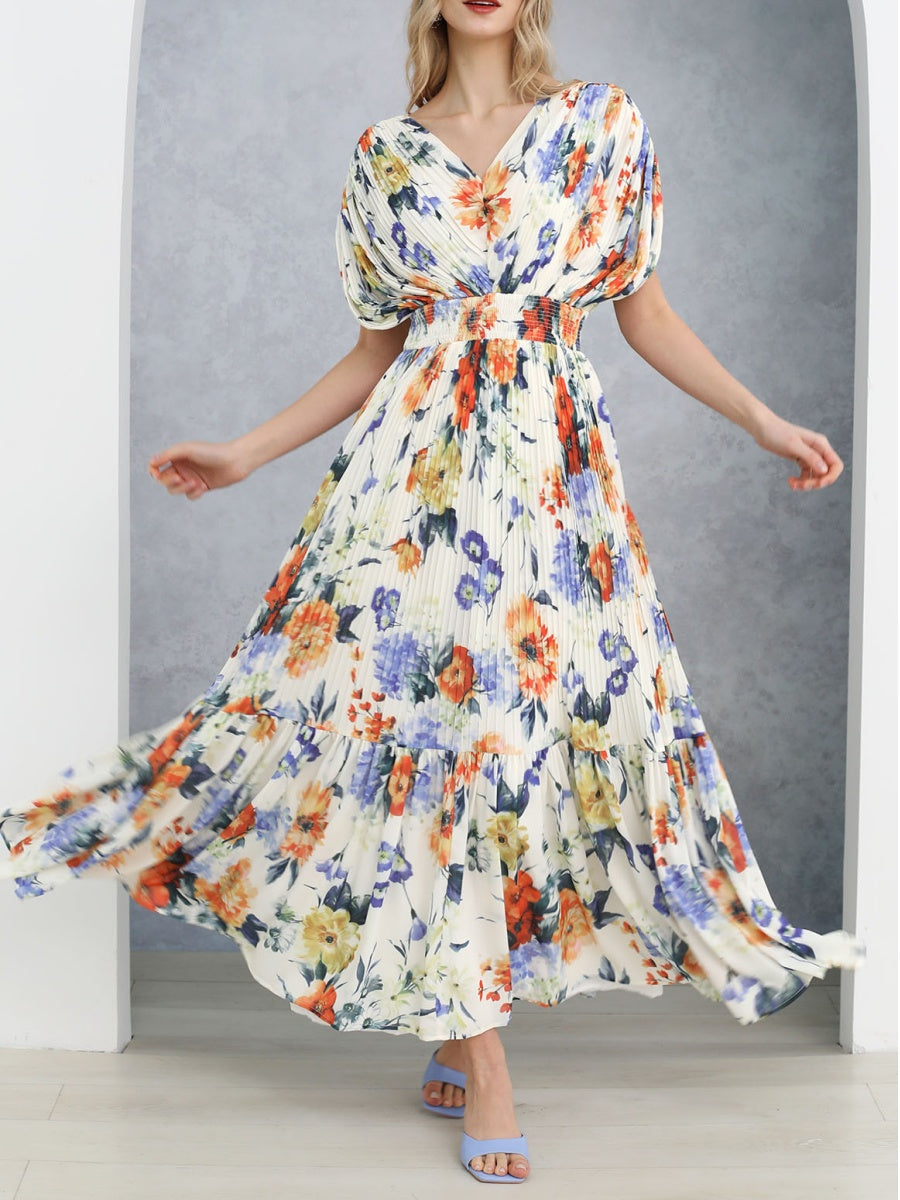 Pleated Maxi Dress