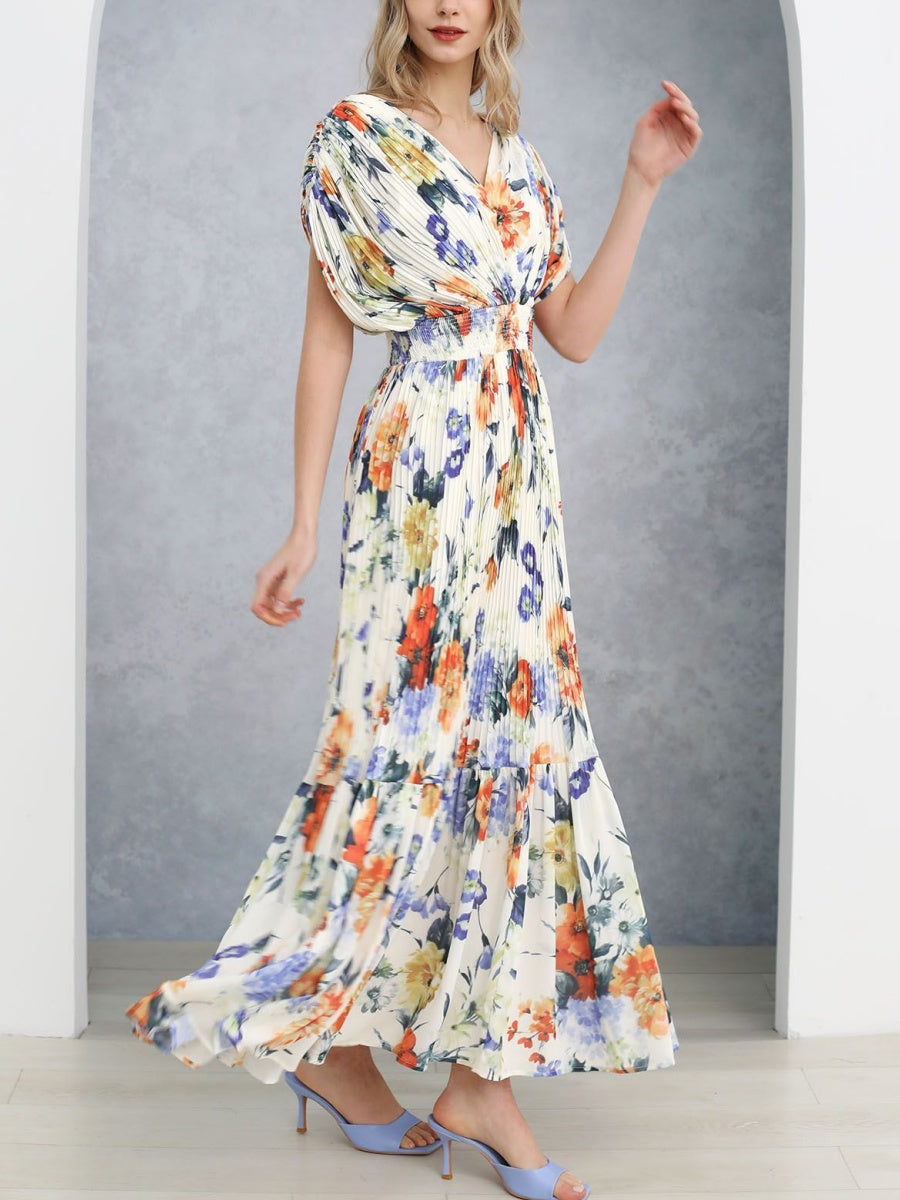 Pleated Maxi Dress