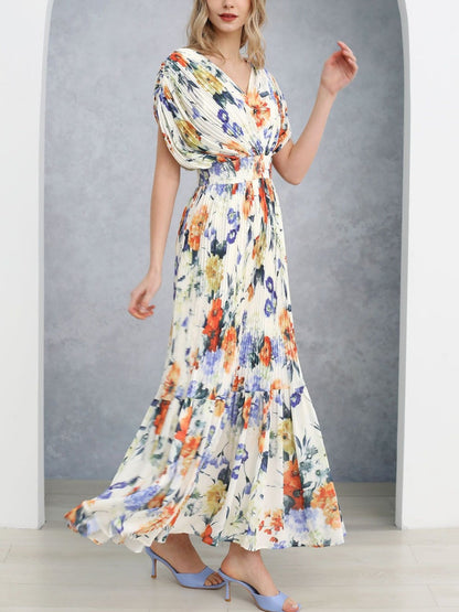Pleated Maxi Dress