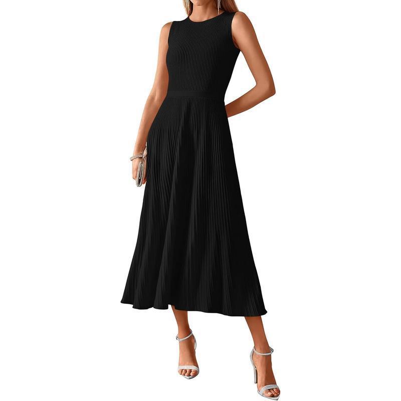 Sleeveless Pleated Dress