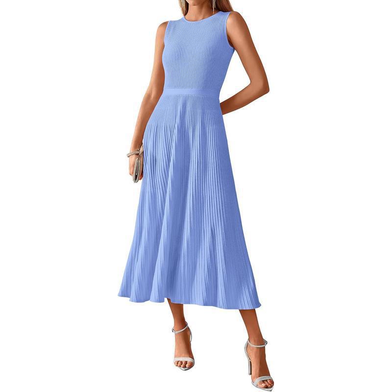 Sleeveless Pleated Dress