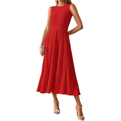 Sleeveless Pleated Dress