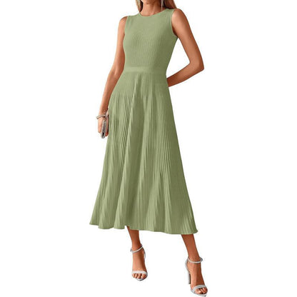 Sleeveless Pleated Dress