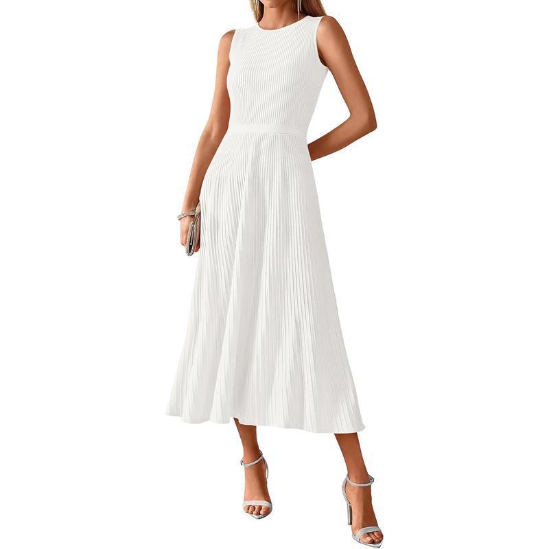 Sleeveless Pleated Dress