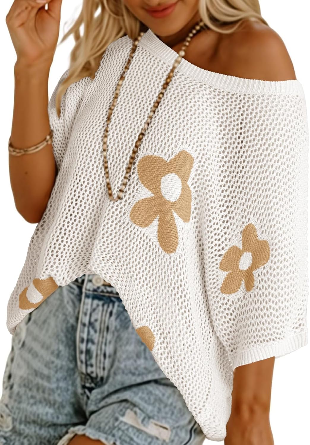 Short Sleeve Crochet Cover Ups