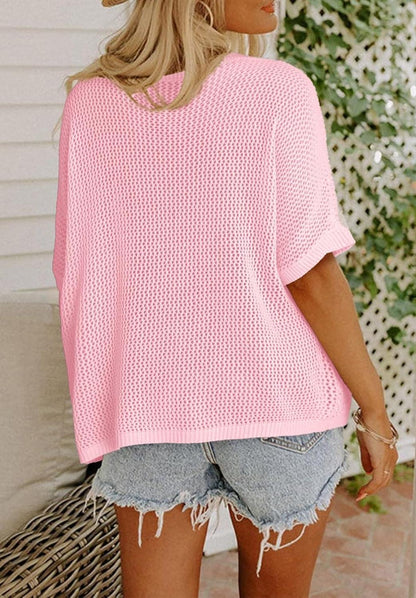 Short Sleeve Crochet Cover Ups