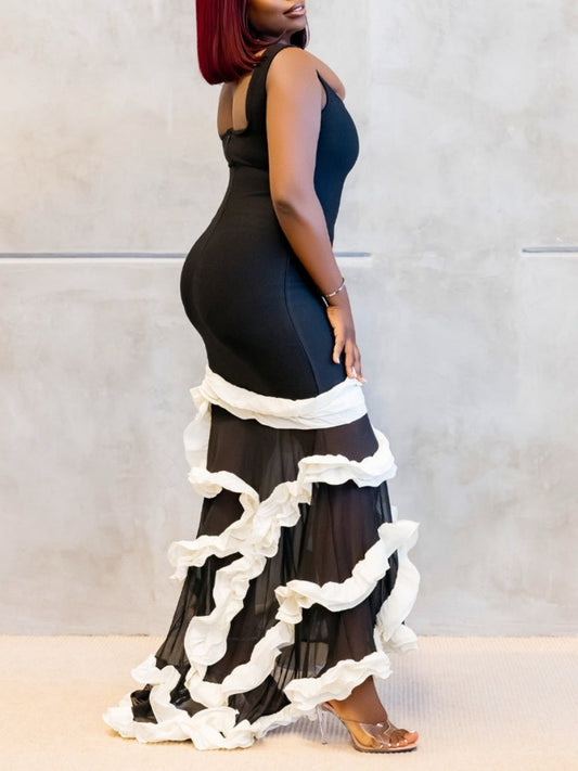 Bandage Ruffle Dress