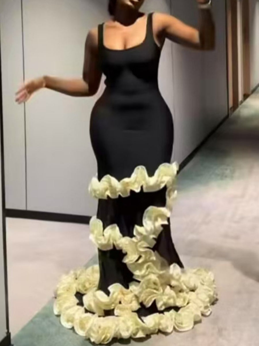 Bandage Ruffle Dress