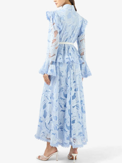 Peplum Waist Lace Dress