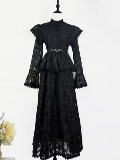 Peplum Waist Lace Dress