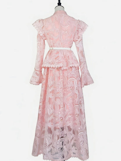 Peplum Waist Lace Dress