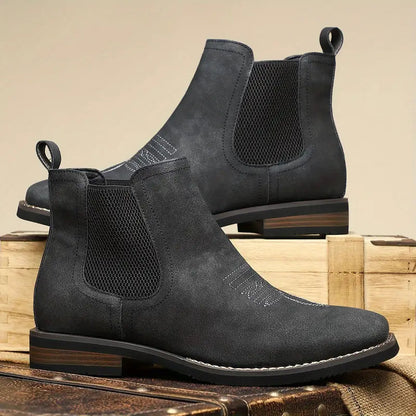 Square Toe Chelsea Ankle Boots