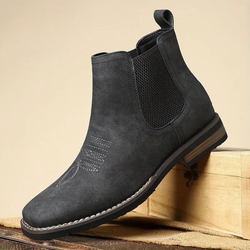 Square Toe Chelsea Ankle Boots