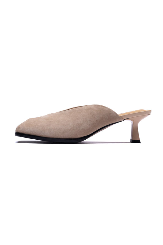 Natural Suede Heels