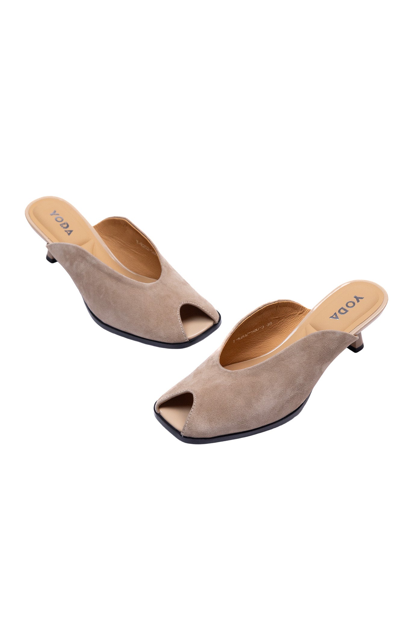 Natural Suede Heels
