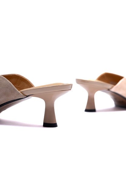 Natural Suede Heels