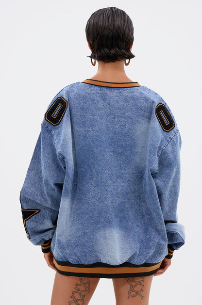 DENIM SWEATSHIRT