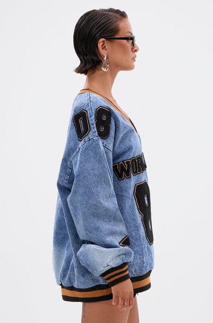 DENIM SWEATSHIRT
