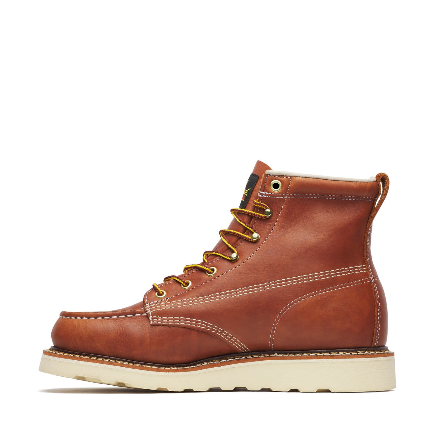 Men's Leather Platform Work Boots- 6″ Moc Toe