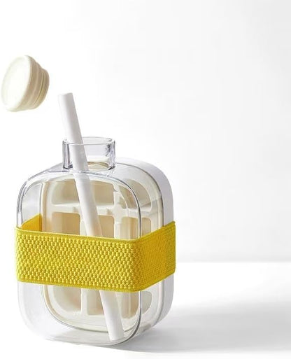 Ice cube tray, ice maker, straw cup, press-to-release ice curling