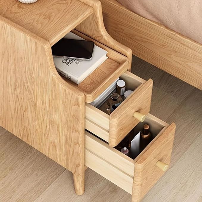 Solid wood classic minimalist nightstand