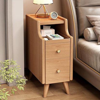 Solid wood classic minimalist nightstand
