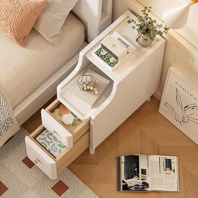 Solid wood classic minimalist nightstand
