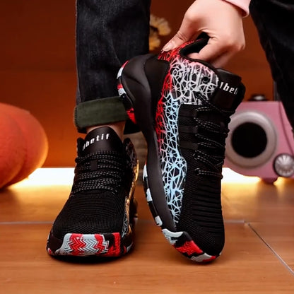 Men's graffiti basketball shoes
