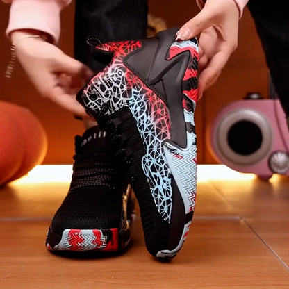 Men's graffiti basketball shoes