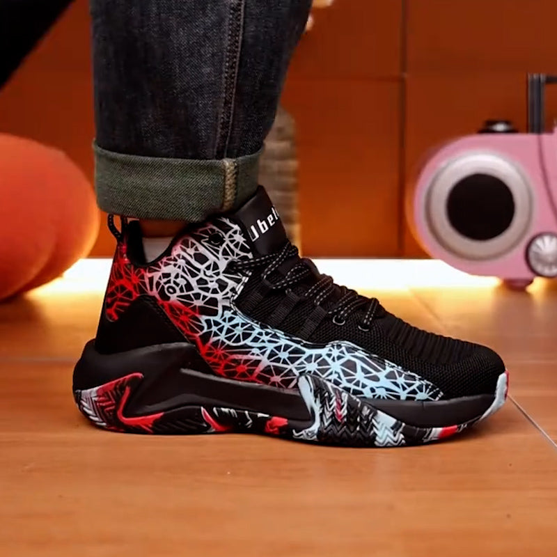 Men's graffiti basketball shoes