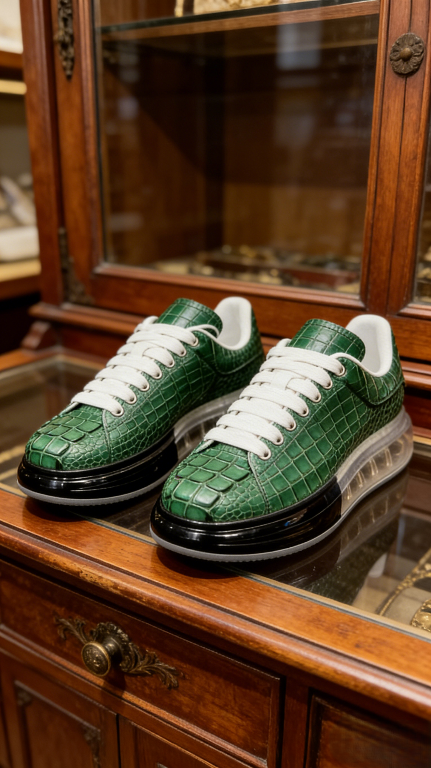 Luxury Air-Cushioned Casual Crocodile Leather Shoes