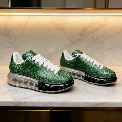 Luxury Air-Cushioned Casual Crocodile Leather Shoes