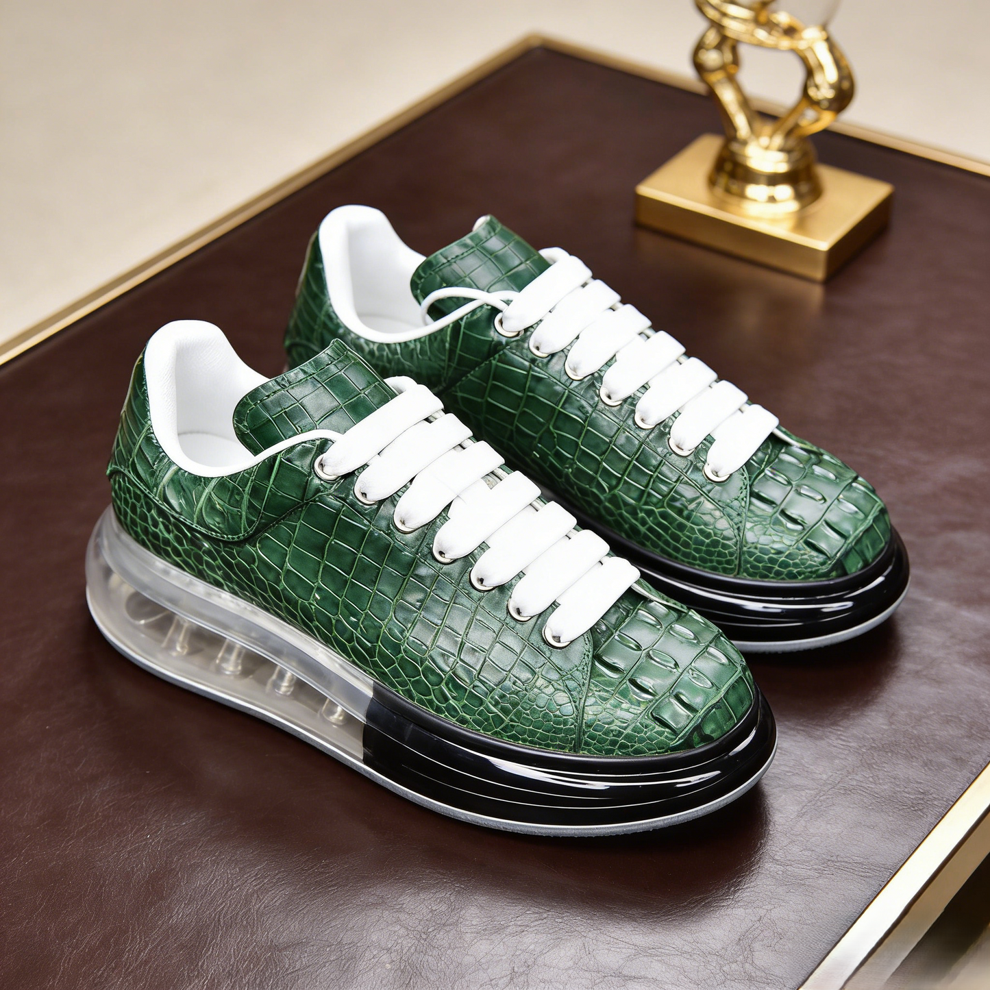 Luxury Air-Cushioned Casual Crocodile Leather Shoes