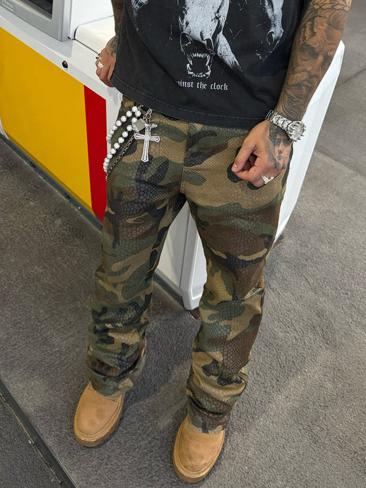 Python Camo Denim Pants