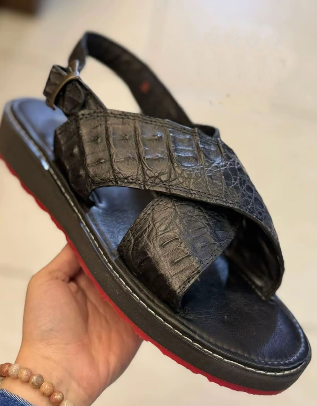 Men's Sandals With Red Soles