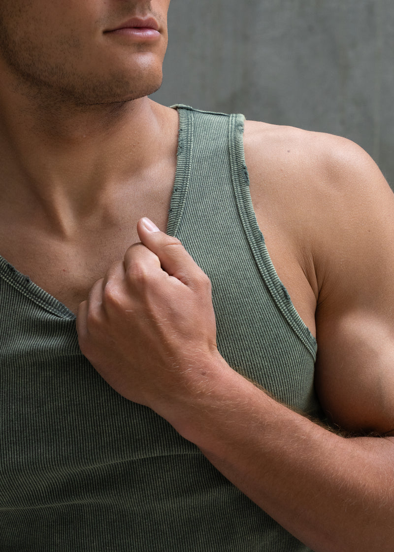 🔥Buy 2 Get 20% Off🔥 Premium Ultra-Soft Cotton Distressed Fitted Tank