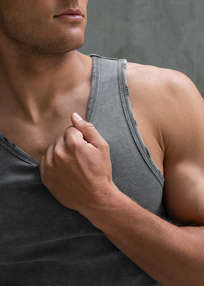 🔥Buy 2 Get 20% Off🔥 Premium Ultra-Soft Cotton Distressed Fitted Tank