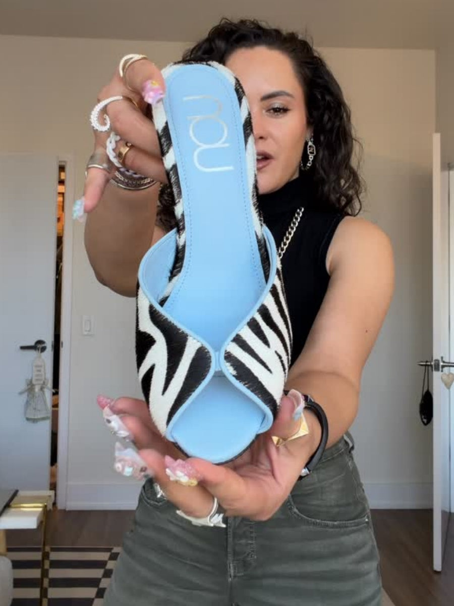 Women's Zebra Ponyhair Heel