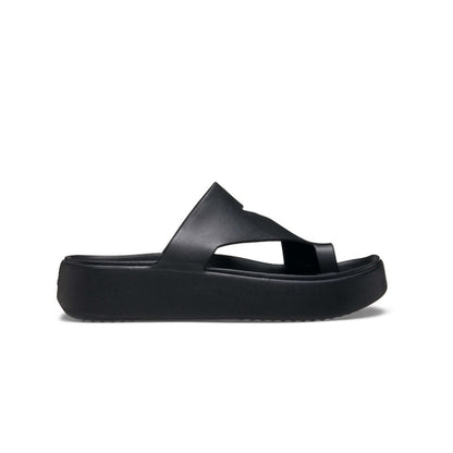 Black Platform Toe Loop Sandals