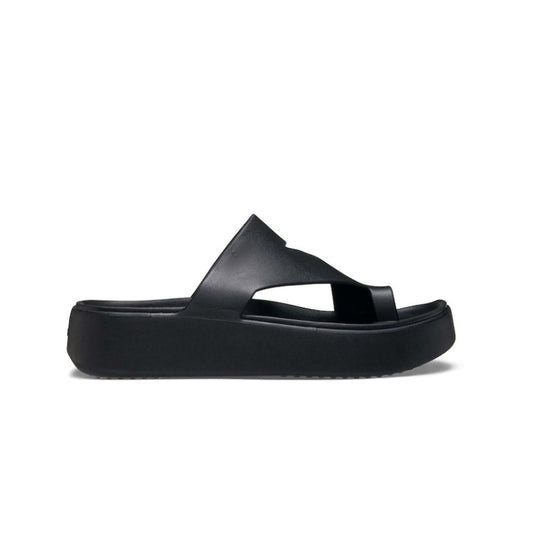 Black Platform Toe Loop Sandals