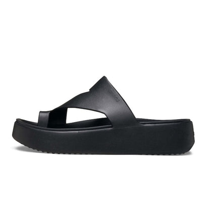 Black Platform Toe Loop Sandals