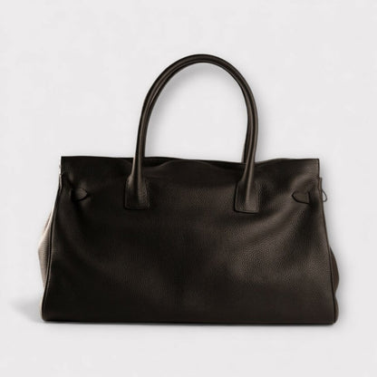 Black Grained Leather Bags