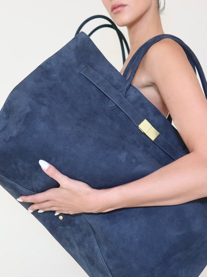 Giant Navy Suede Travel Bags