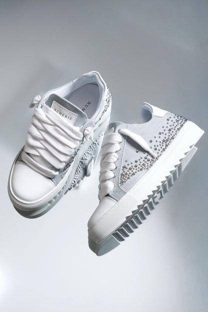 Studded Leather & Studded Denim Shoes