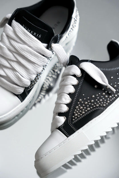 Studded Leather & Studded Denim Shoes