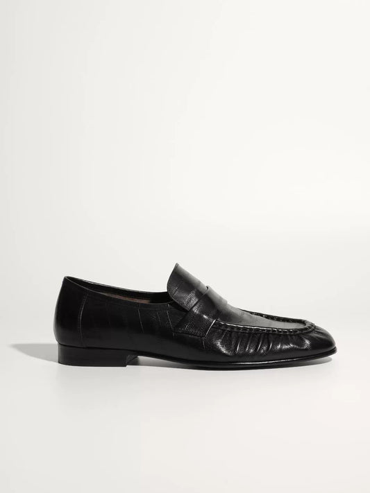 Pleated Leather Loafers