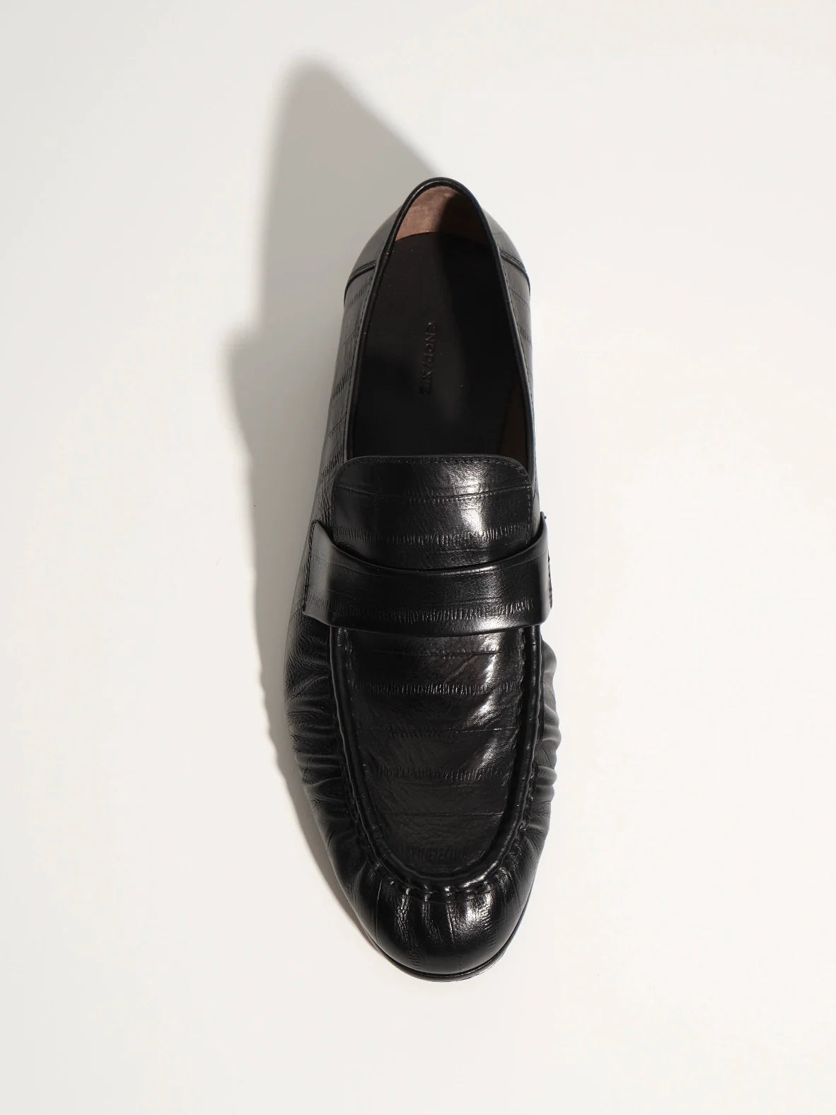 Pleated Leather Loafers