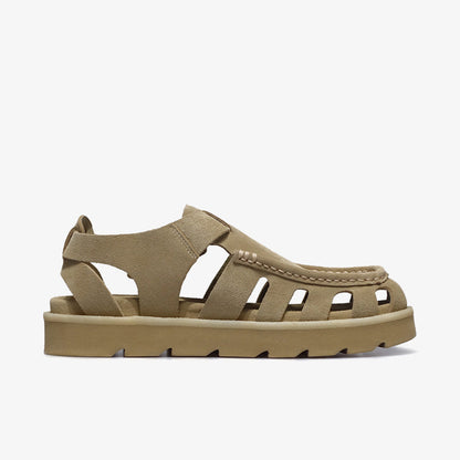 BUCKLE DARK MAPLE SUEDE SANDALS