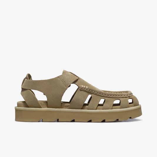 BUCKLE DARK MAPLE SUEDE SANDALS
